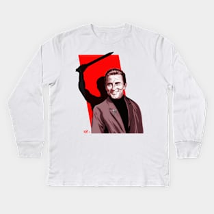 Kirk Douglas - An illustration by Paul Cemmick Kids Long Sleeve T-Shirt